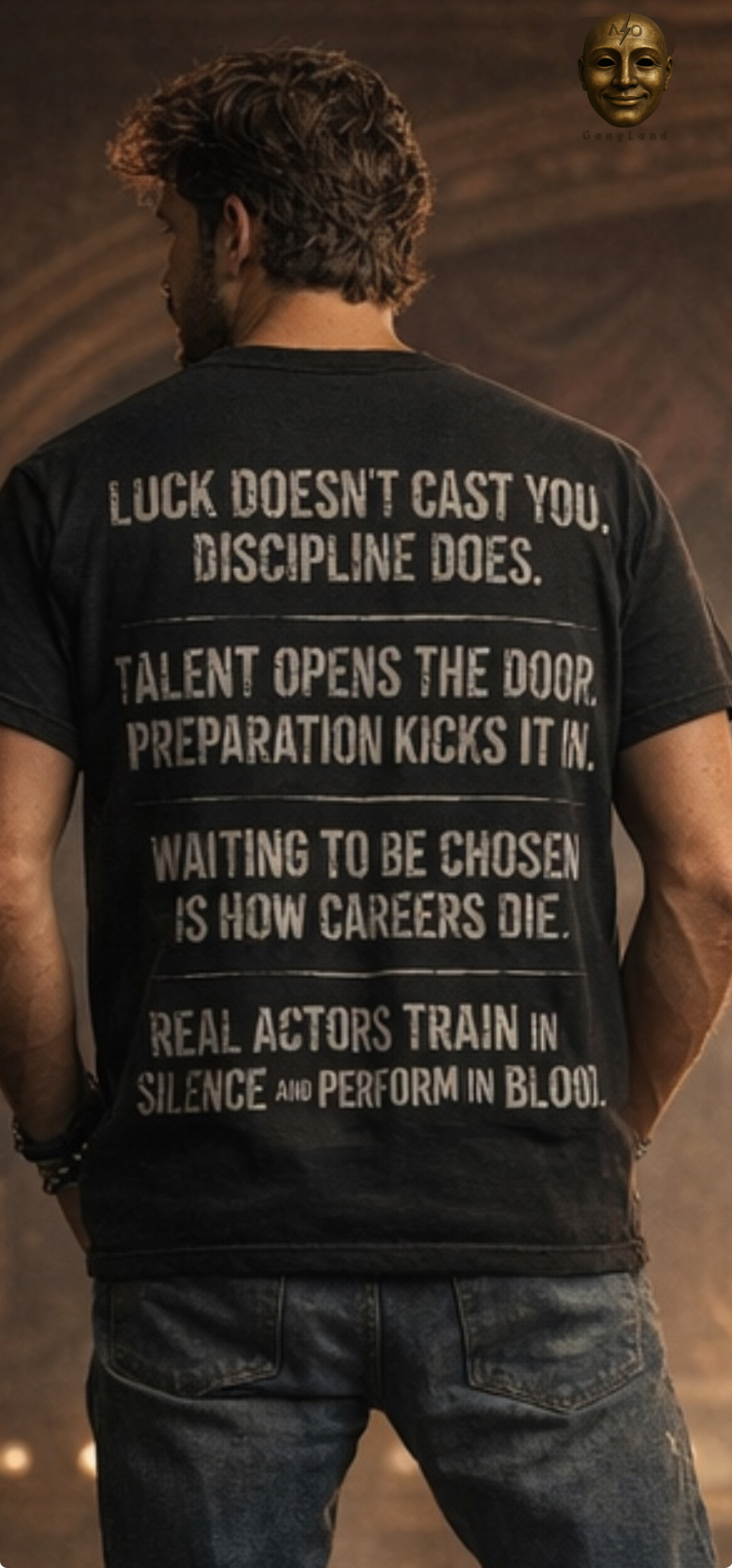 Discipline Over Luck – Actor’s Grind Statement Tee