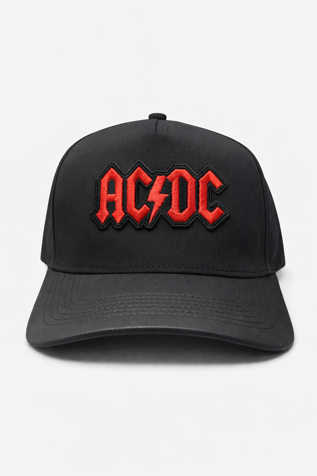 AC⚡DC Classic Rock Snapback – Black & Red Embroidered Cap