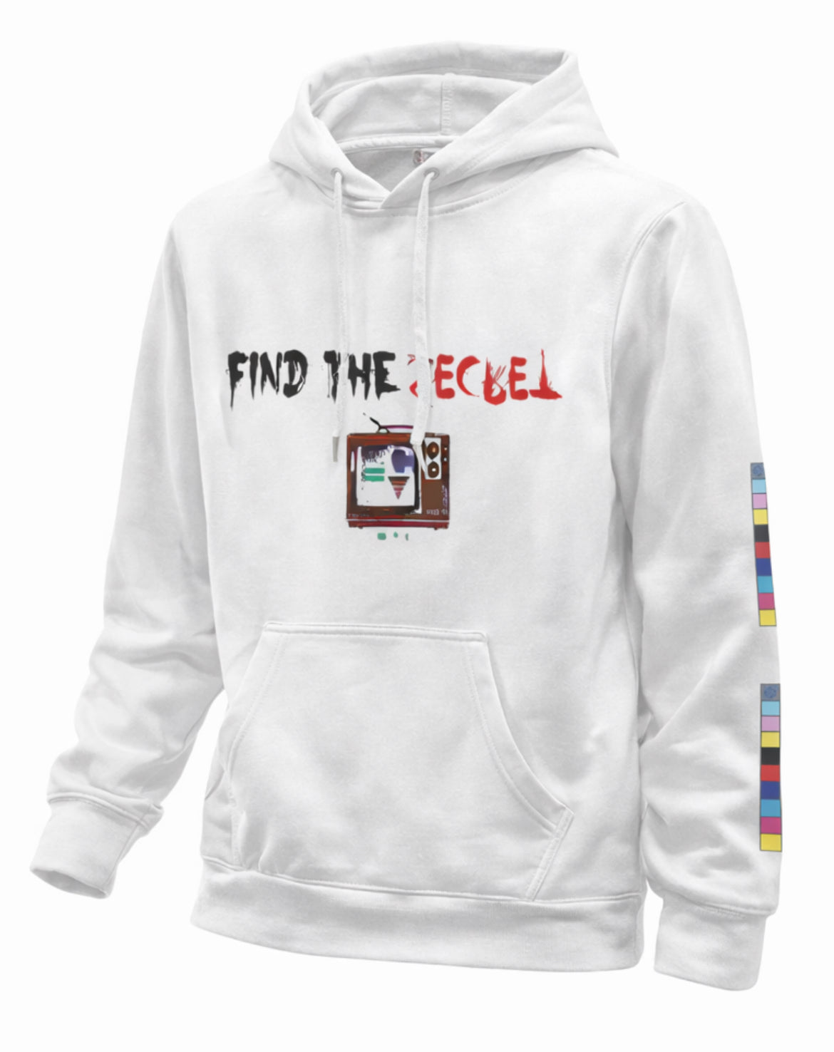 MND+Ctrl “Find The Secret” Graphic Hoodie – Premium Rebel Streetwear Pullover (White)
