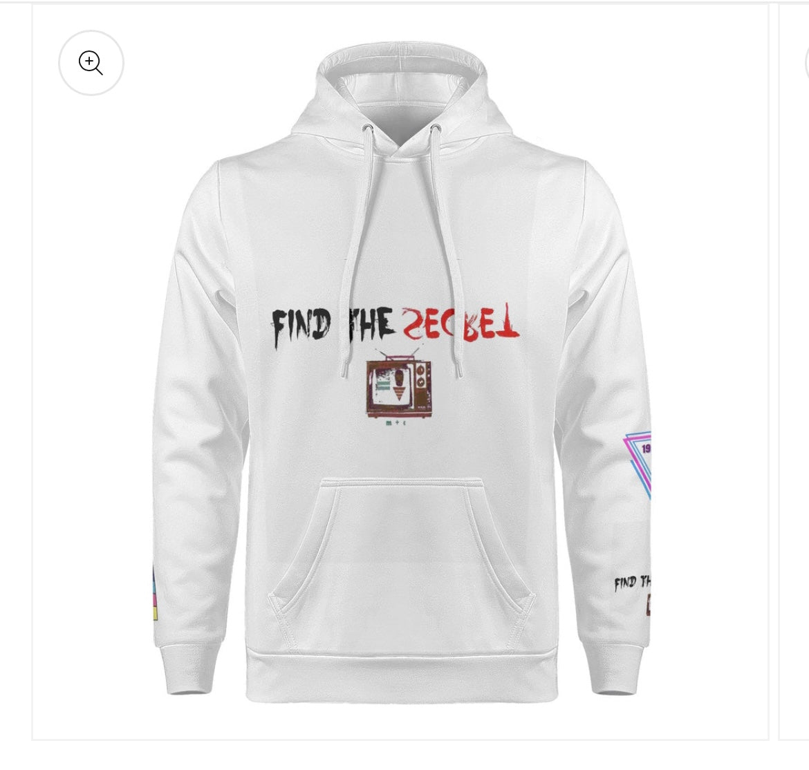 MND+Ctrl “Find The Secret” Graphic Hoodie – Premium Rebel Streetwear Pullover (White)